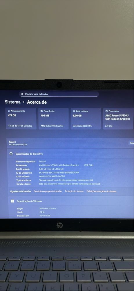 Portatil HP (Como novo)