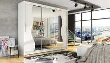 Szafa Przesuwna Garderoba BOSTON S 250cm LED 4 Kolory DOSTAWA 10 dni