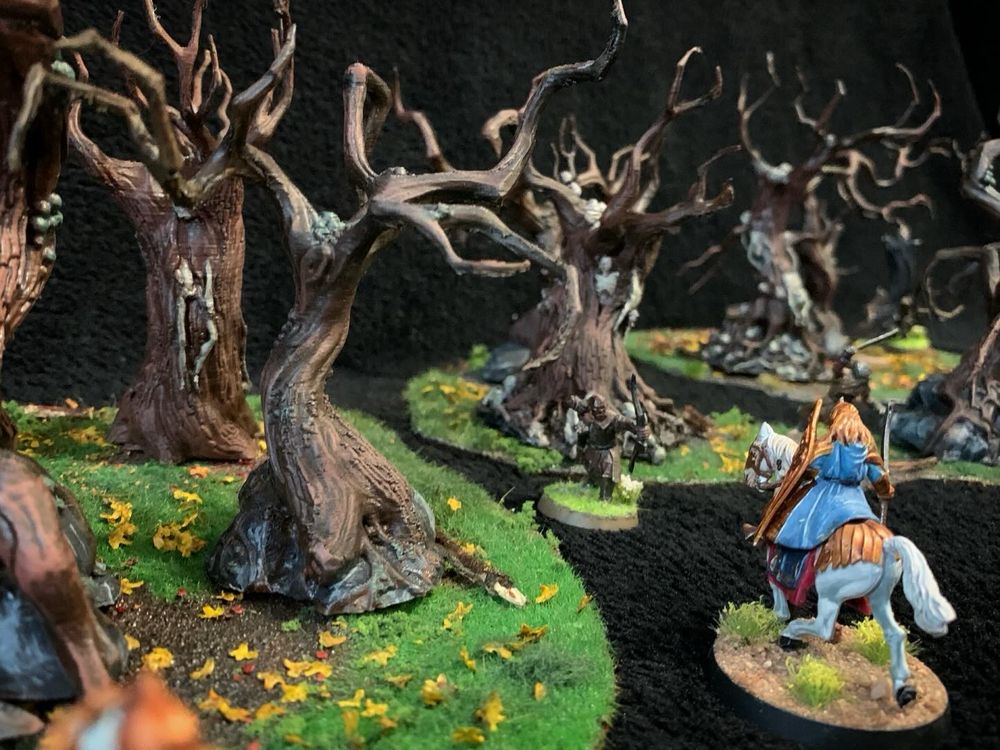 Mroczny las teren do gry bitewnej makieta lotrsbg w40k Aos warhammer