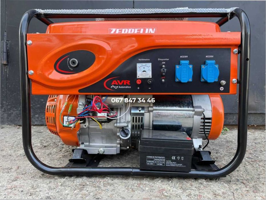 Генератор 5,5 кВт з колесами Zeppelin GZ 5500 Бензин Електростартер