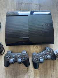 PlayStation 3 com jogos e 2 comandos