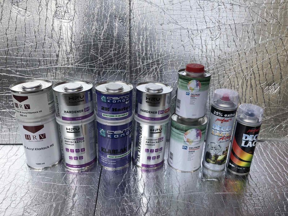 Лак автомобильный HRV -971/лак HRV Fast -971/лак 400мл -127/500мл -169