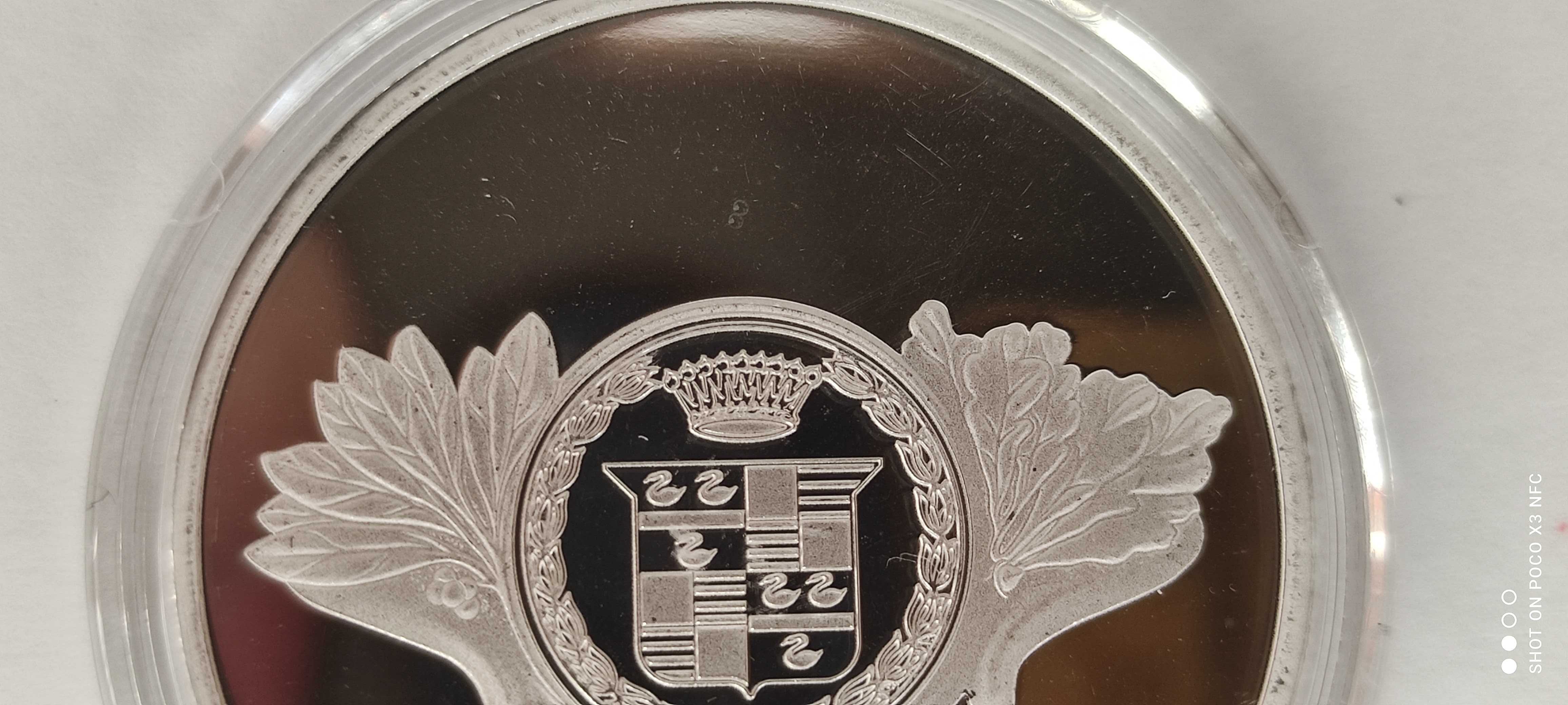 Medal srebrny numizmat USA Cadillac srebro Ag menniczy 999