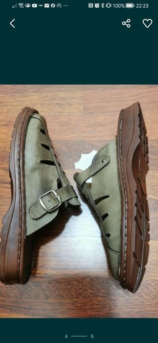 Skórzane Klapki Męskie Łukpol Super Lekkie