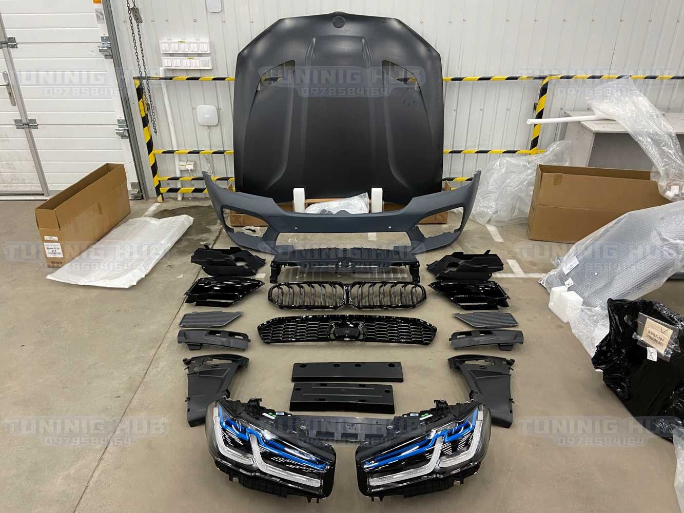 bmw g30 M5 F90 перед бампер капот CS фари laser решітка бмв г30 рест