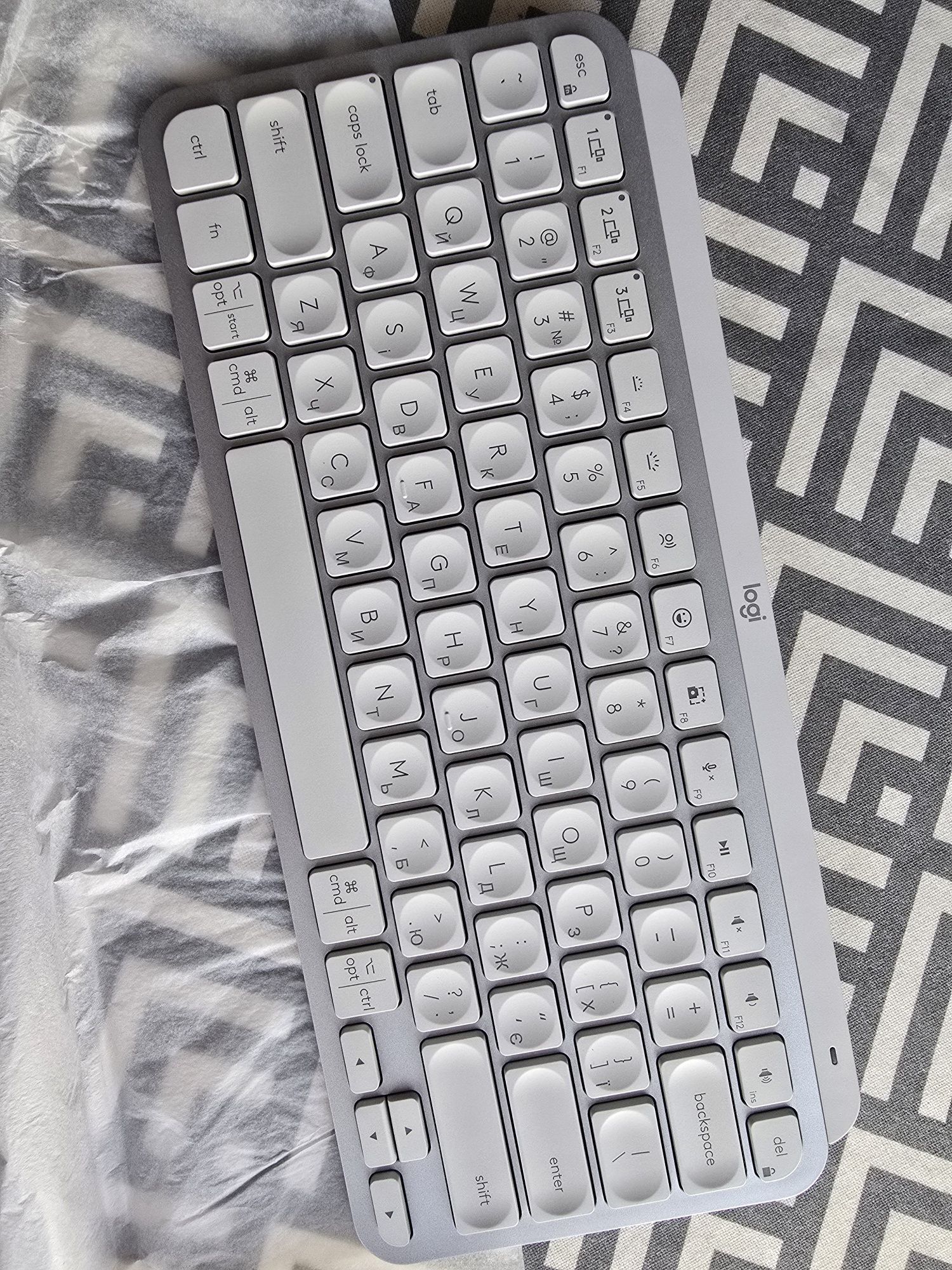 Клавіатура Logitech MX Keys mini Pale Gray