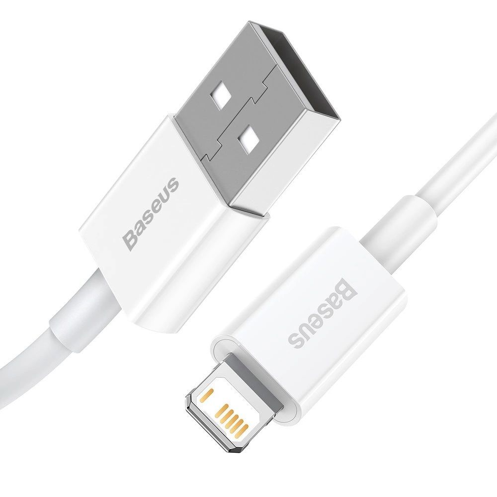 Baseus Superior Kabel Usb - Lightning 2,4A 1 M Biały (Calys-A02)