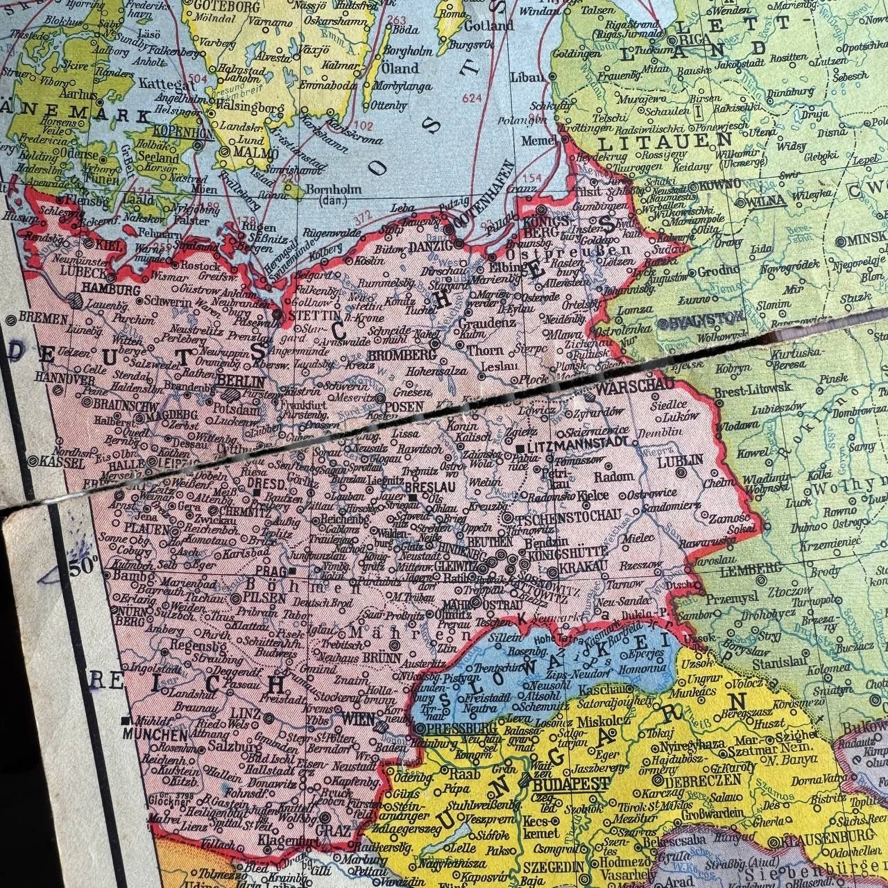 III Rzesza Mapa front wschodni Polska 1941 rok