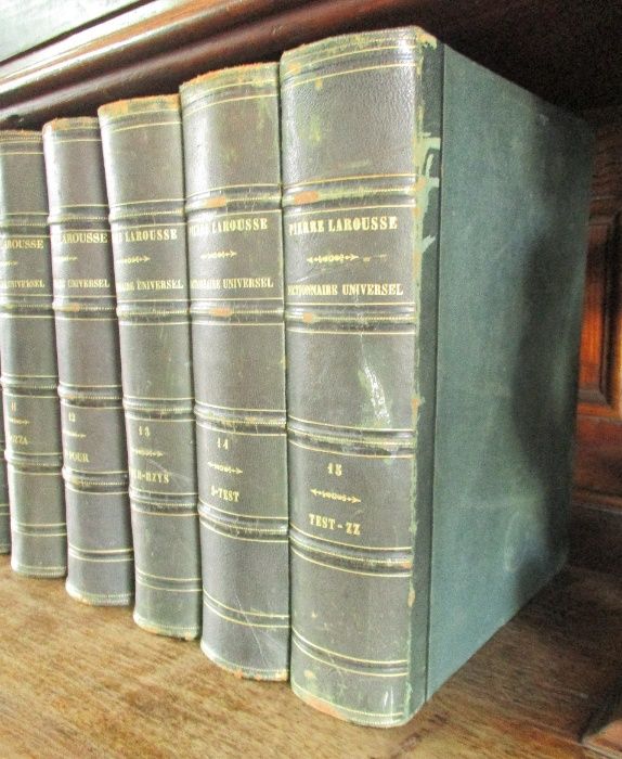 Colecção 15 volumes "Pierre Larousse Dictionnaire Universel" séc. XIX