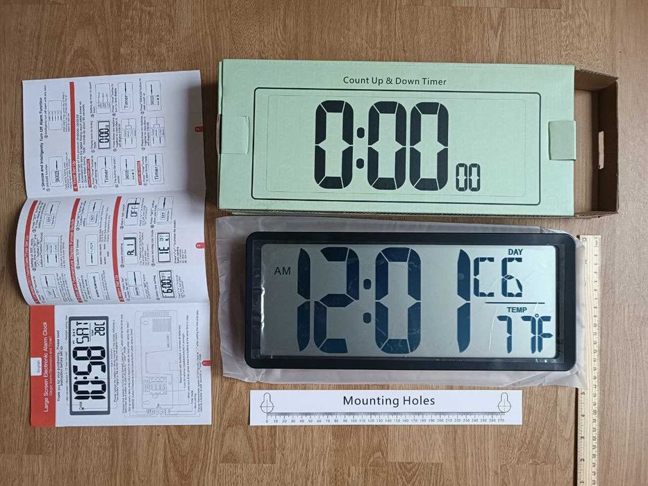 Настінний годинник від батареєк великий 36х15см