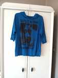 niebieska bluzka bluza z kapturem 38M fishbone damska z 3/4 rekawem