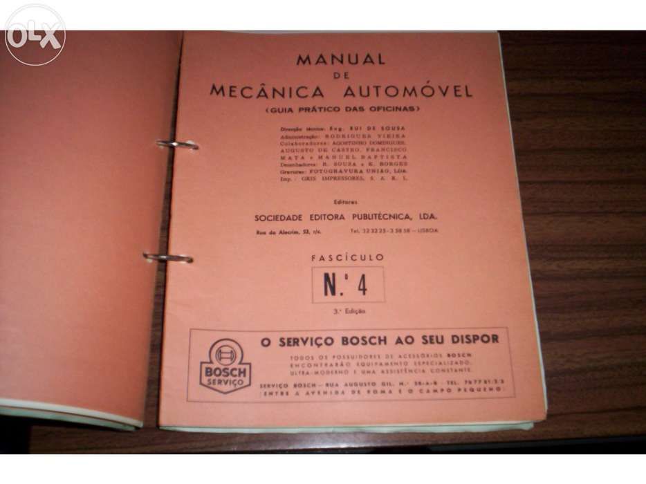 Manuais técnicos de clássicos de 1935 a 1970