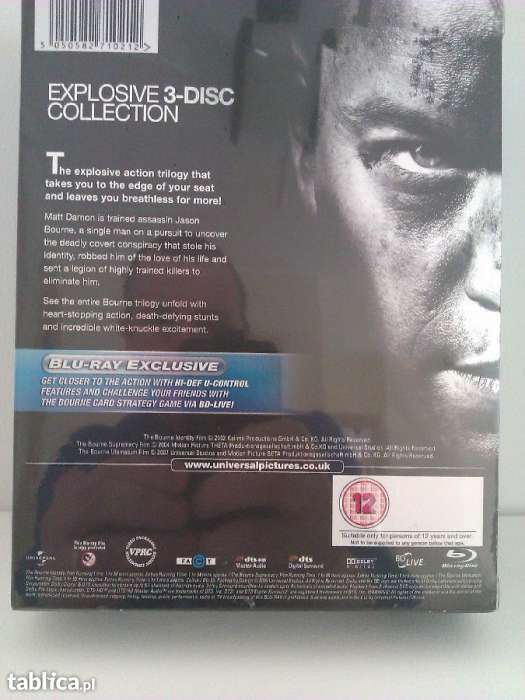 Ultimate Bourne Collection Tożsamość, Krucjata, Ultimatum Bourne'a BR