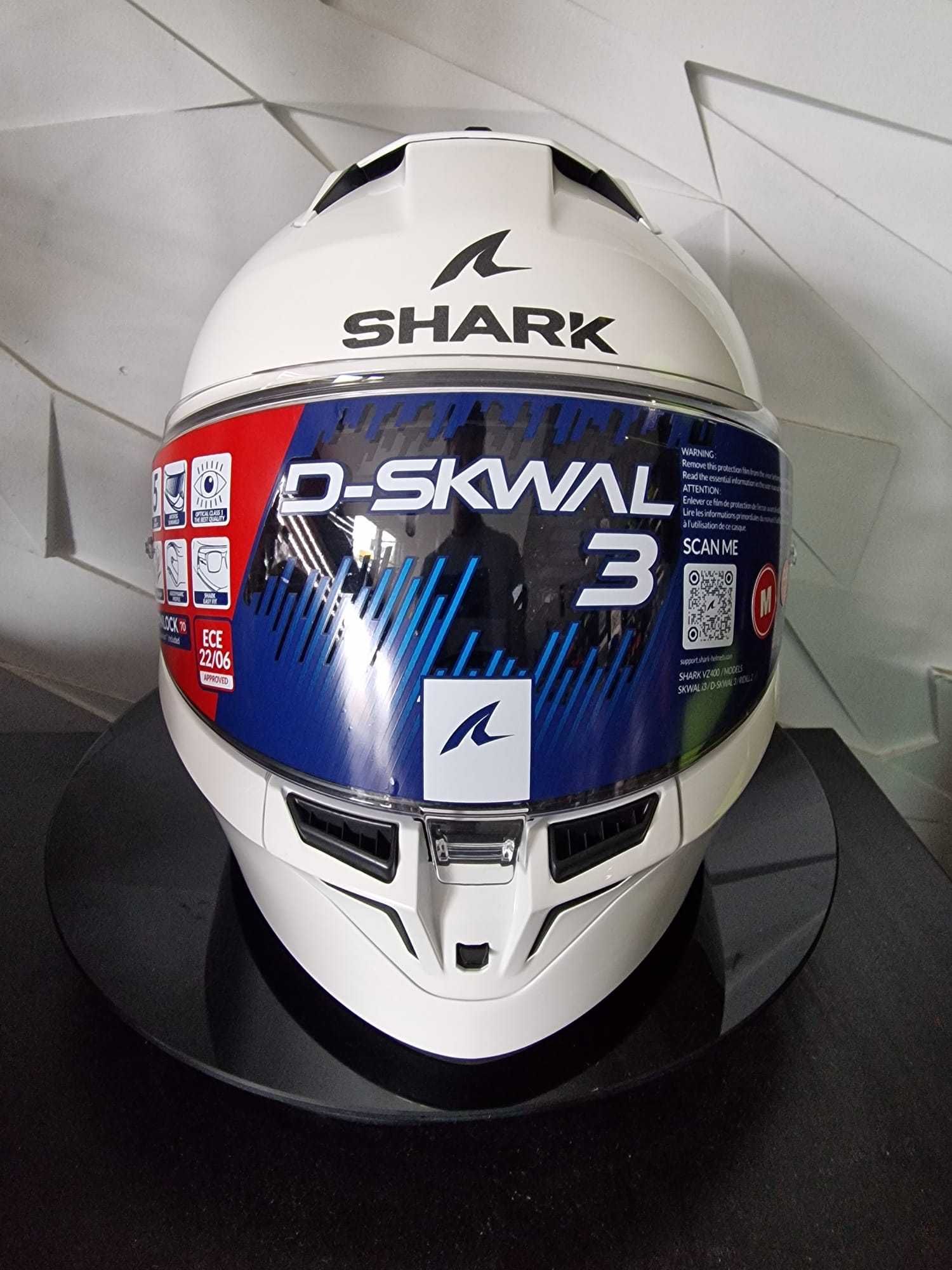 Kask Shark D-Skwal 3 Blank White 'XS 'S 'M 'L 'XL GRATISY!