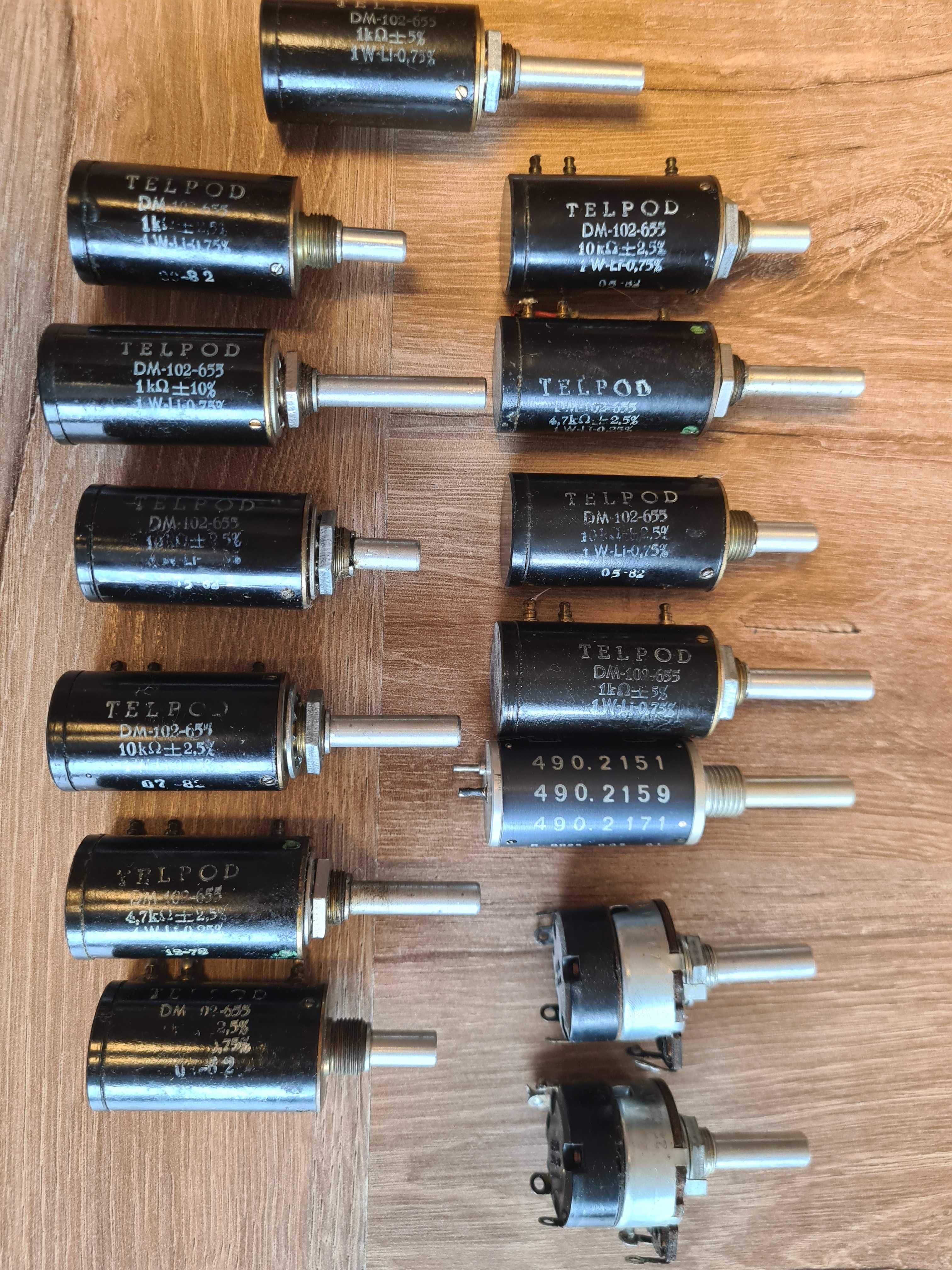 Potencjometry TELPOD DM-102 1kom, 4,7kom, 10kom, 1W - 12szt.