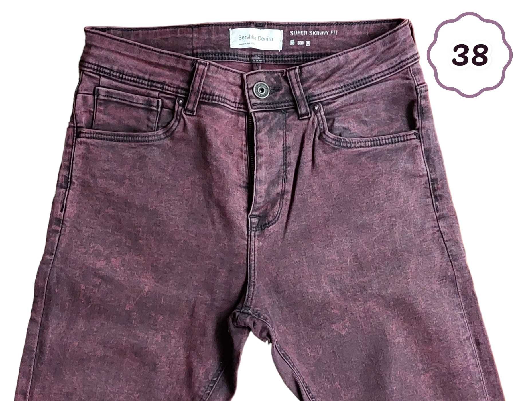 Calças Skinny Bordeaux Bershka 38 (Homem)