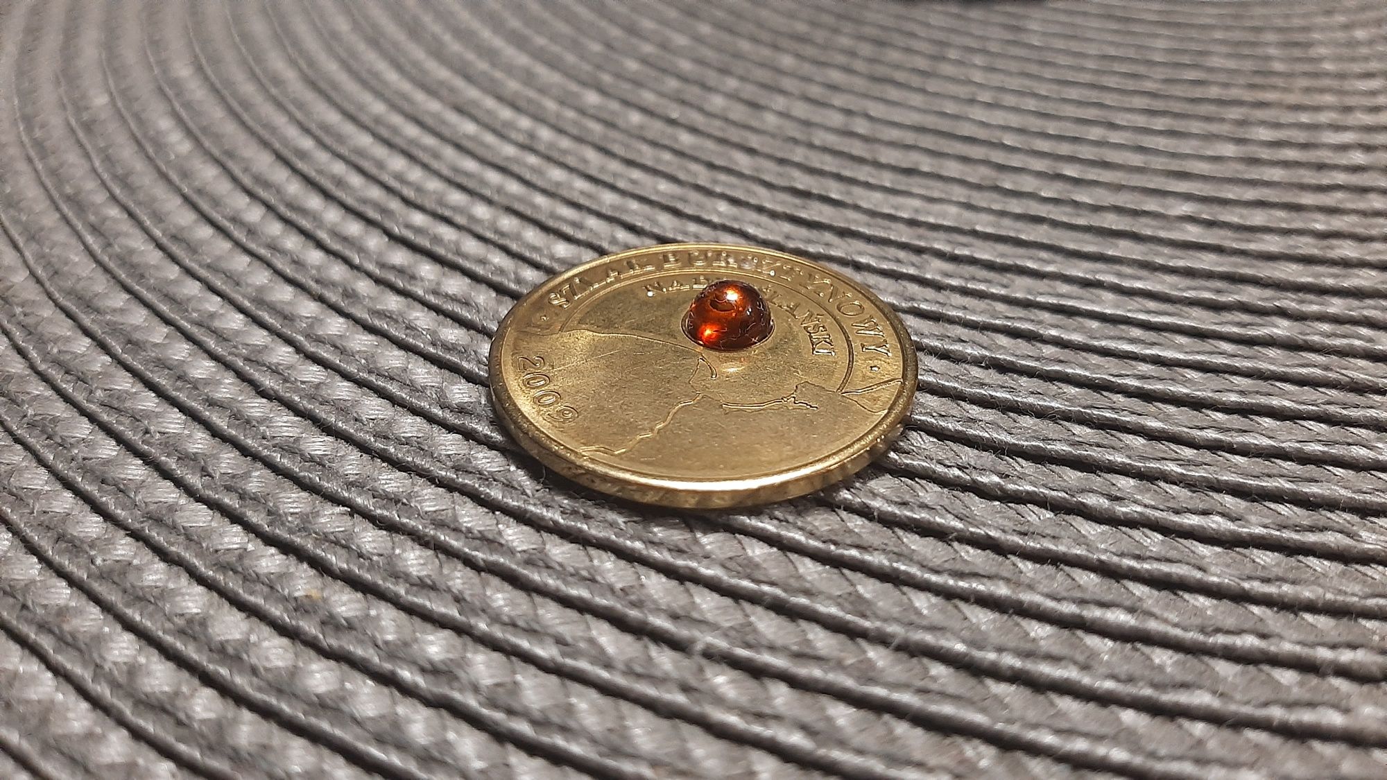 Piękna moneta Szlak Bursztynowy Nadwiślański  1 Amber