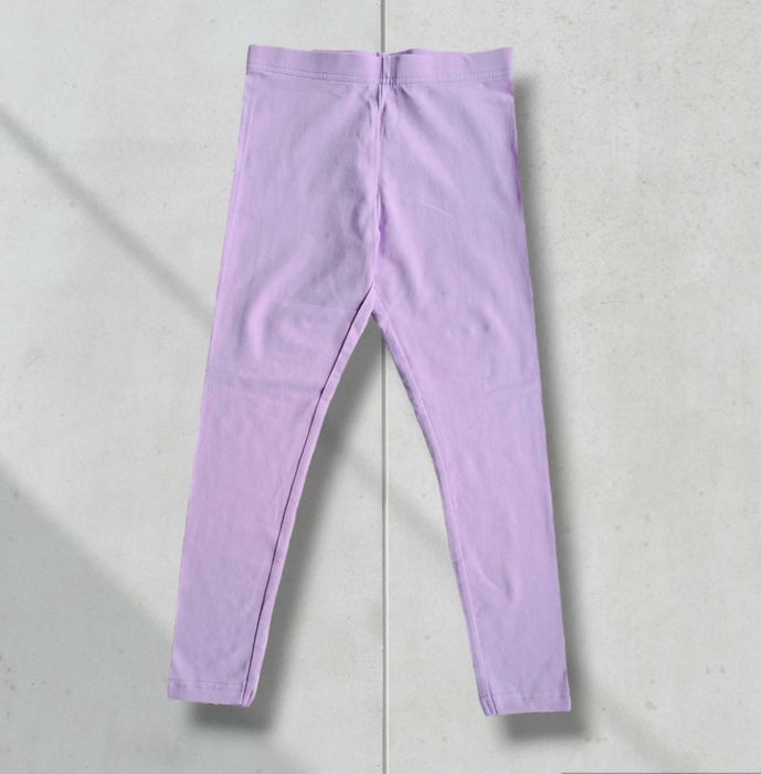 Legginsy liliowe gładkie dziewczęce
