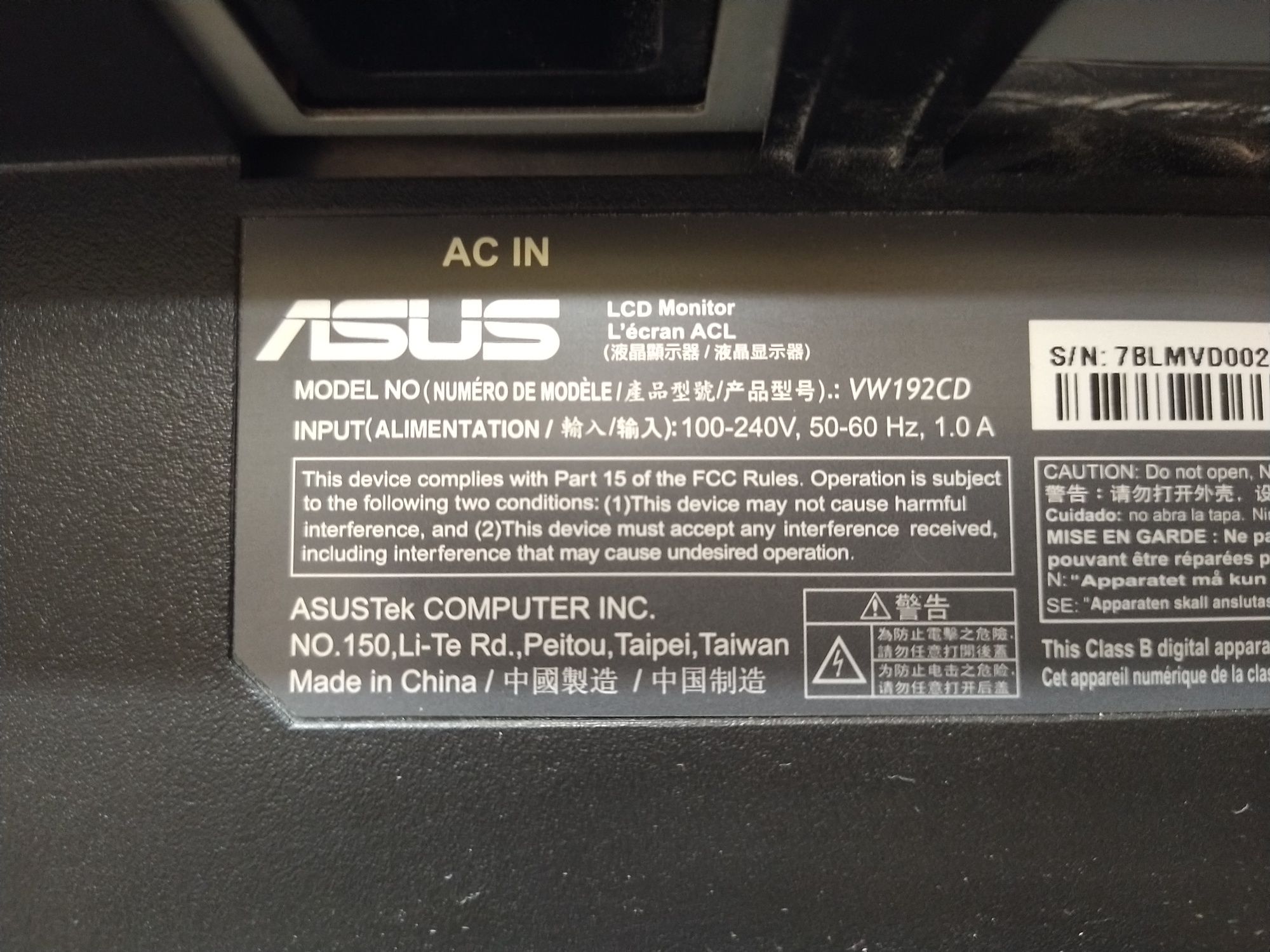 Monitor para PC ASUS casa quarto apartamento vivenda escritório gabine