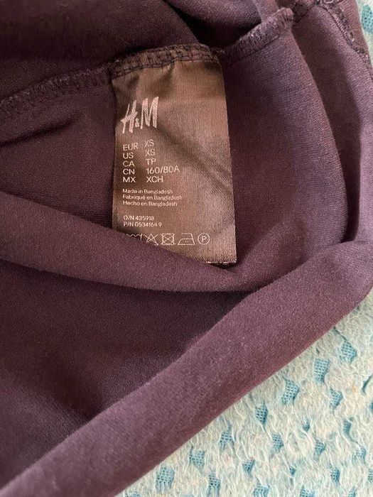 Koszulka granatowa na ramiączkach do karmienia HM Mama 34 XS