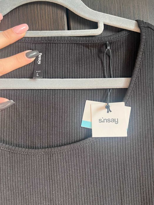 Czarny top Sinsay L