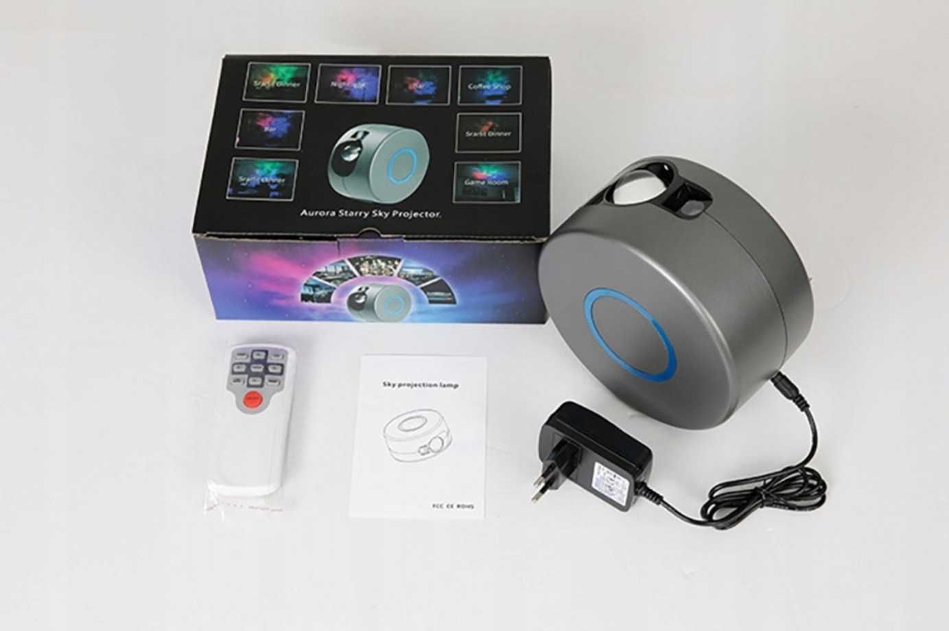 Projektor rzutnik gwiazd NEBULA LED lampka nocna bluetooth USB pilot