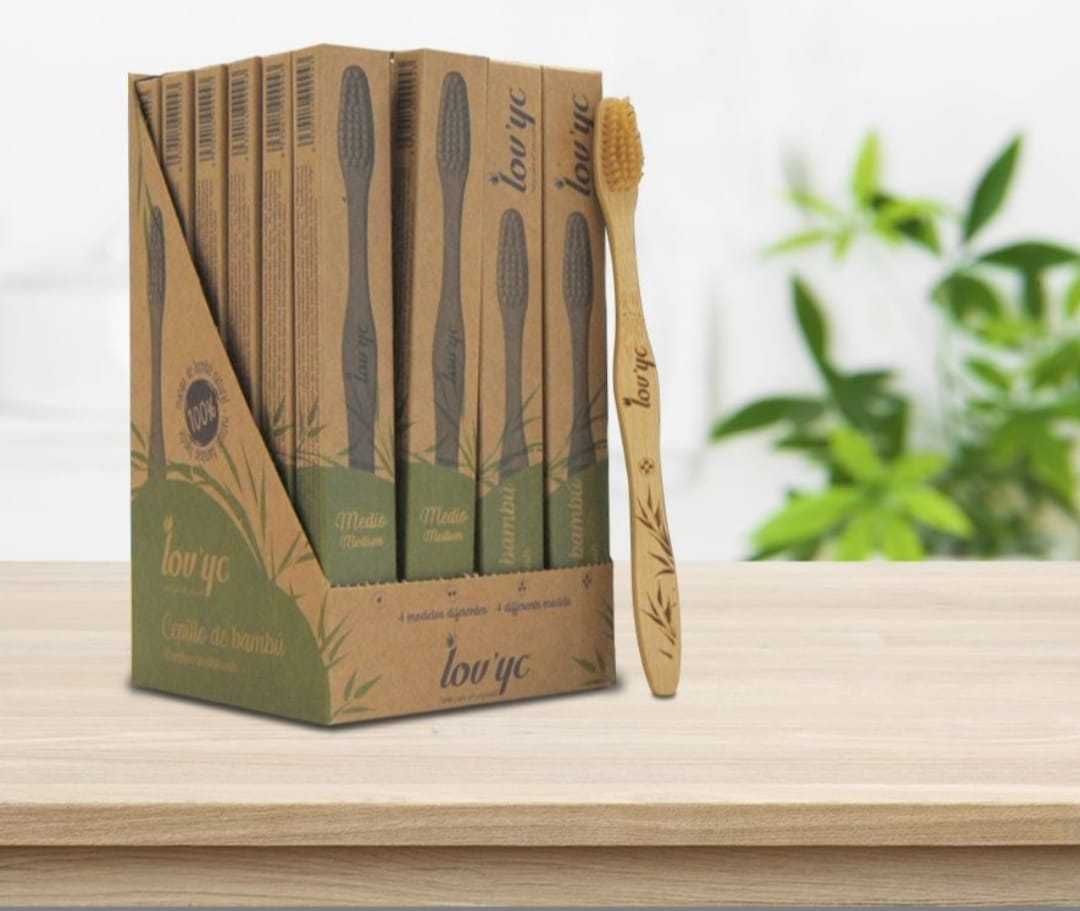 Escova de Dentes de Bambu Naturais