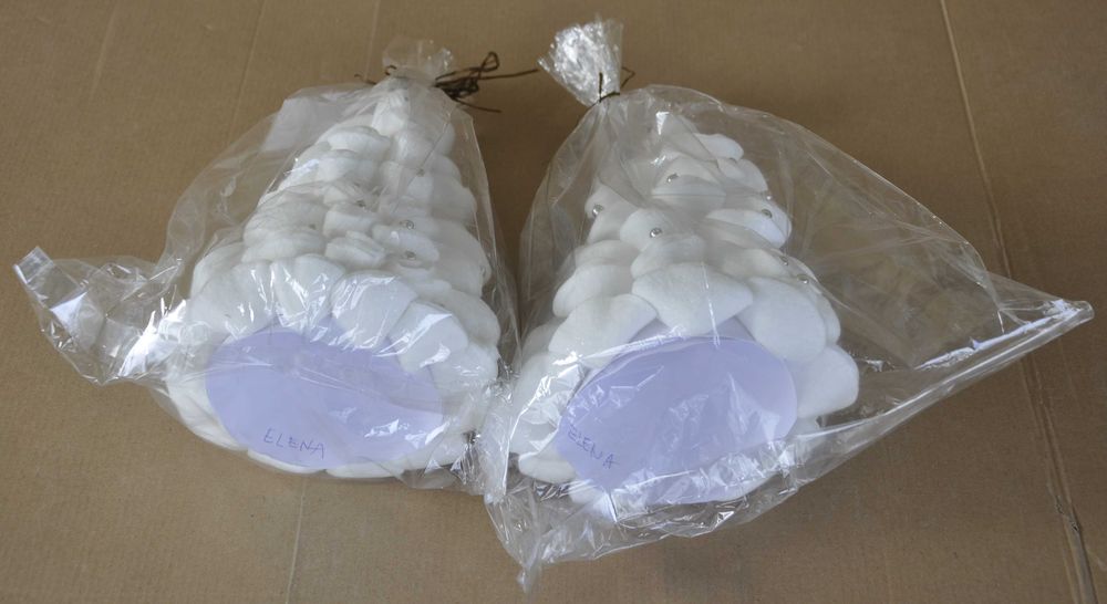 Choinki Świąteczne Wykonane Ręcznie z Płatków Kosmetycznych Nowe