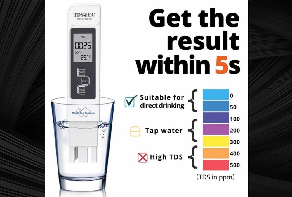 Аналізатор якості води солемір, ТДС метр TDS-3 Тестер, солемер