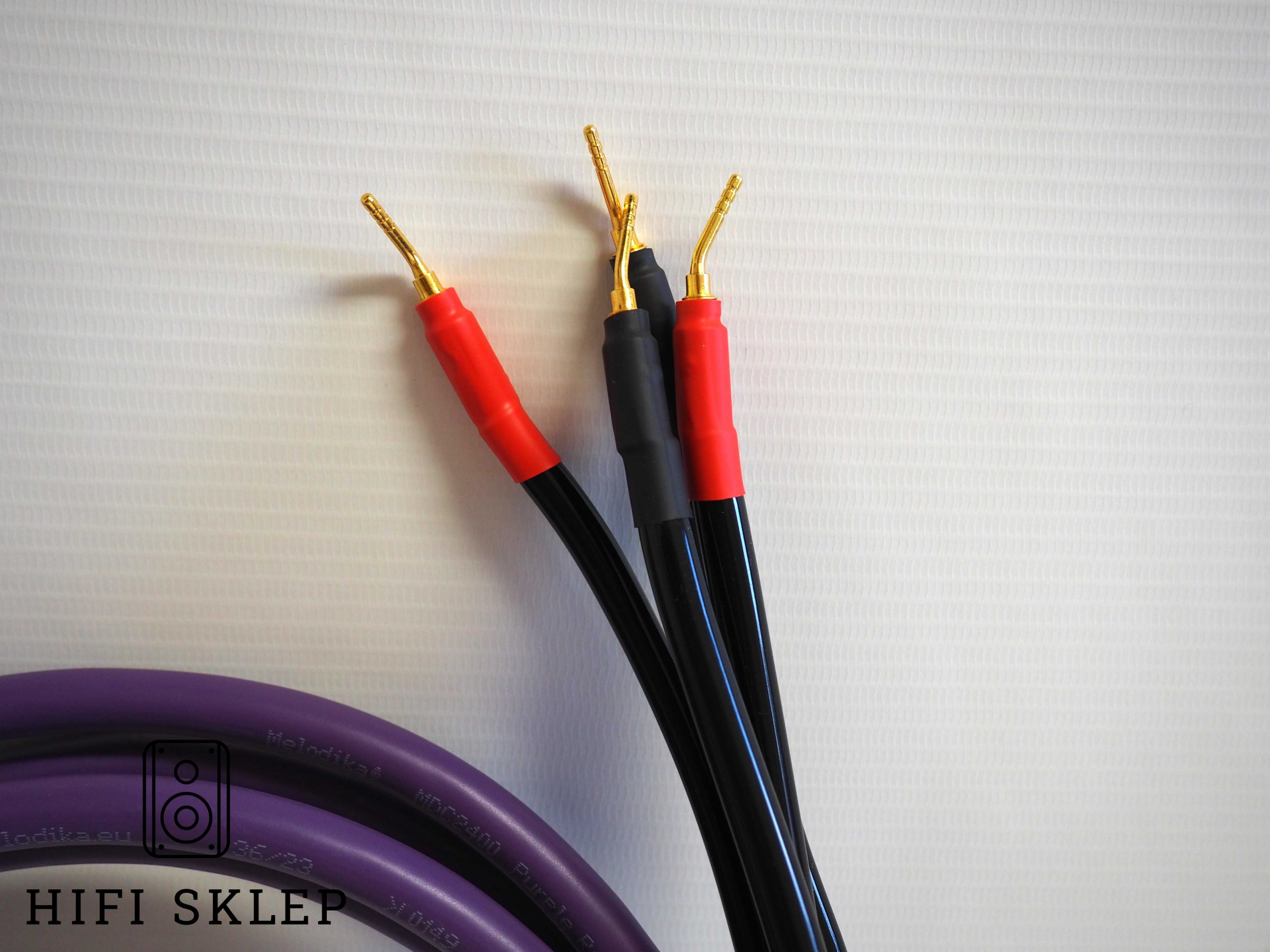 Melodika Purple Rain/4mm2 Kabel głośnikowy 2x4 m /Szpilki na Banany