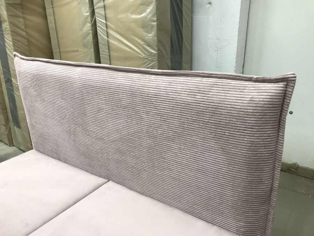 Łóżko Kontynentalne z materacem , pojemnik na pościel tkanina sztruks