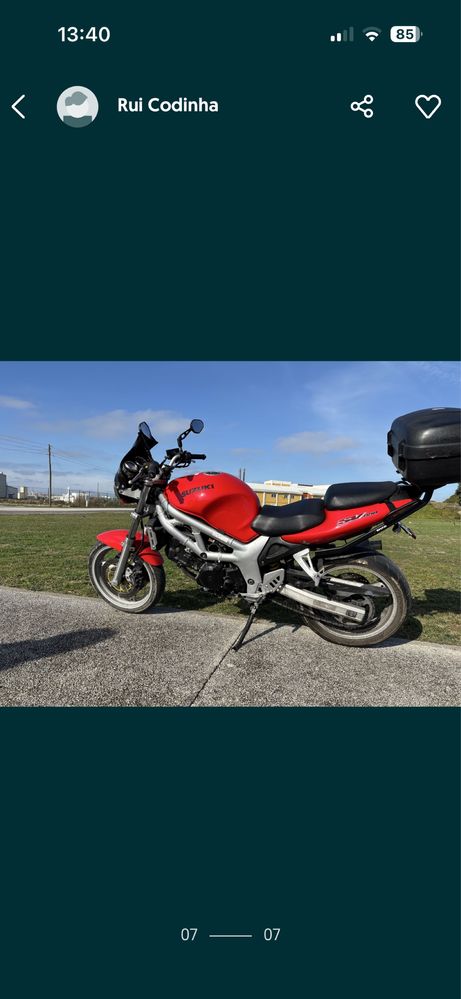 Vendo Suzuki sv 650 posso aceitar retoma de 125