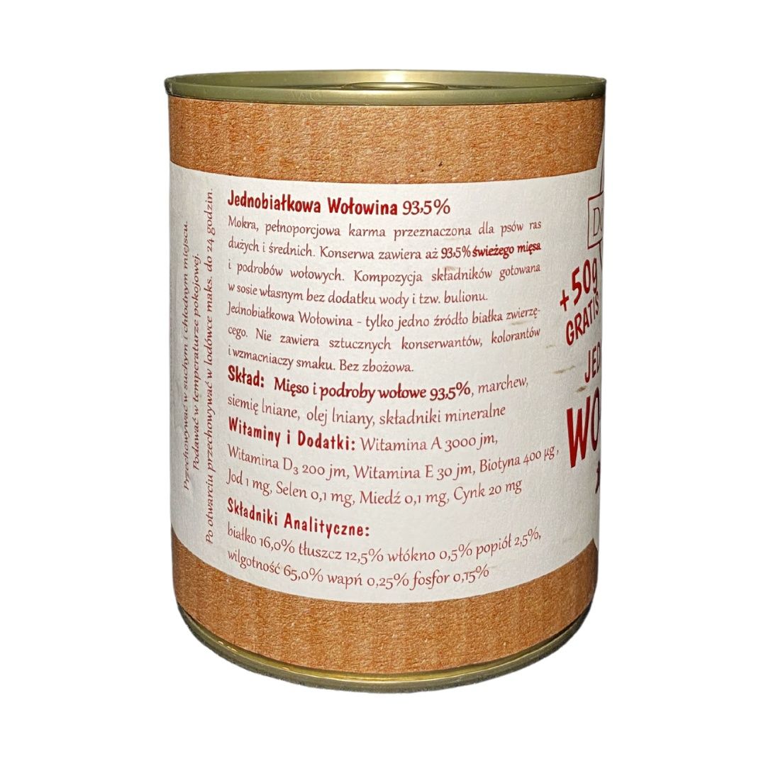 DOCTOR DOG wołowina 850g x 3 sztuki
