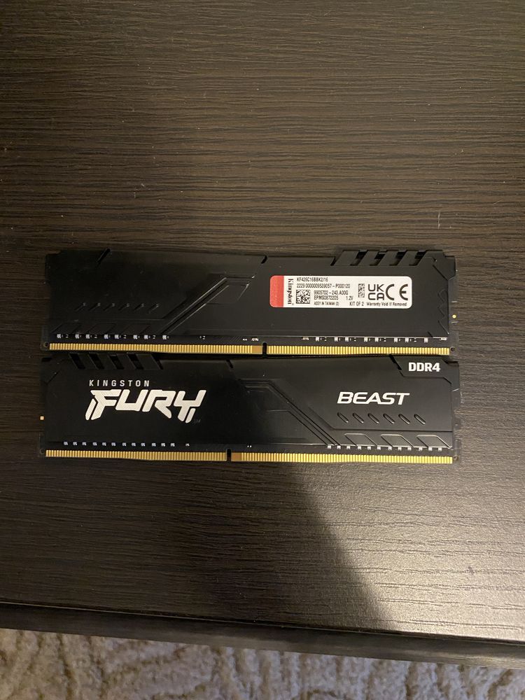 ОЗУ Kingston Fury DDR4 2×8 ГБ 2666 МГц