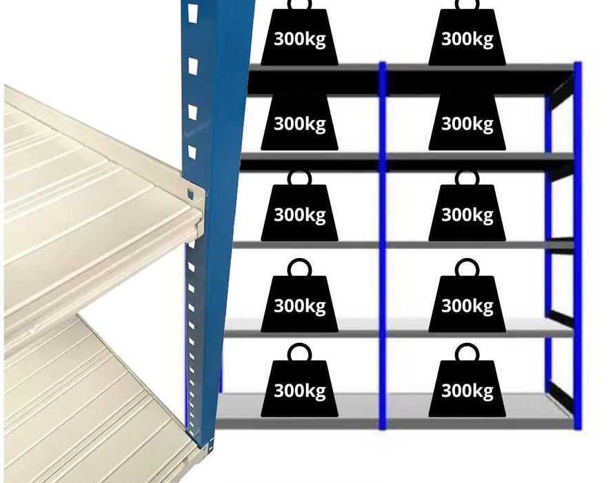 regał magazynowy warsztatowy do garażu regulowane półki max 3000kg