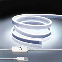 Tira de luz Led e néon flexível à prova d'água Usb 1 metro branco