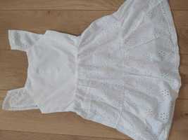Sukienka dziewczęca letnia biała rozmiar 122
