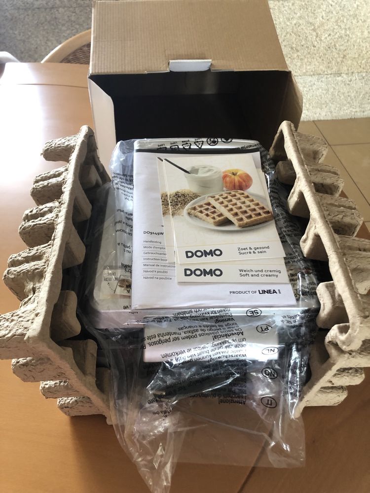 Domo máquina de fazer waffels (tipo waffel belga)