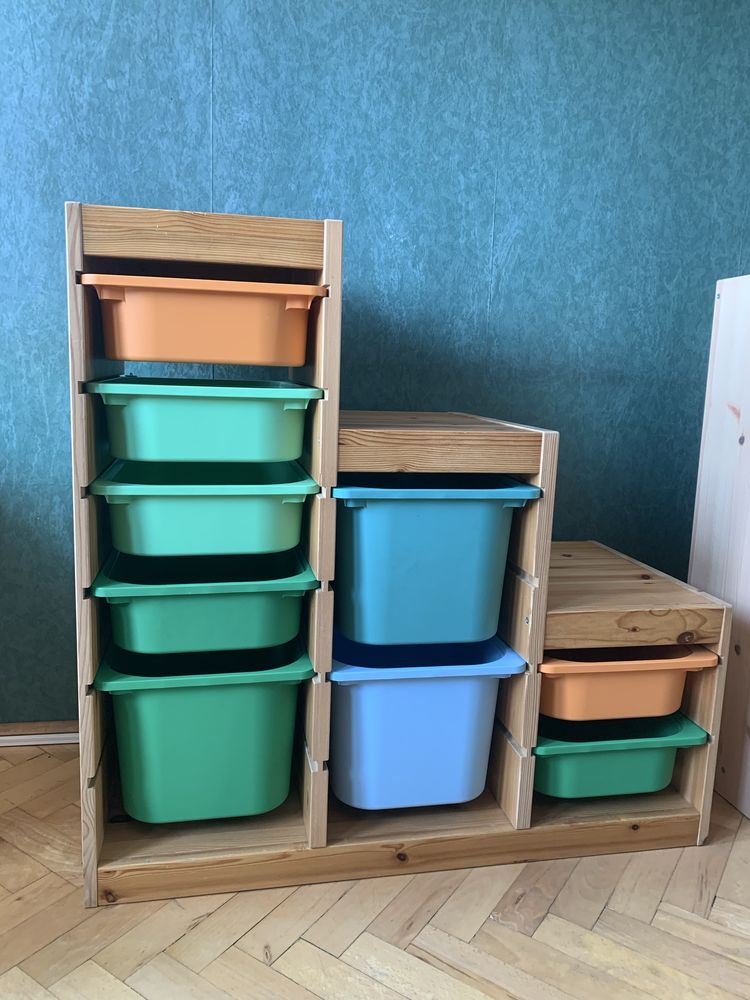 Ikea Trofast schodki regal z pojemnikami na zabawki