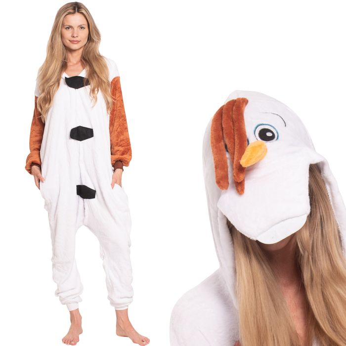 Piżama Damska Kigurumi Kombinezon Onesie Bałwan Olaf 155-165 cm M