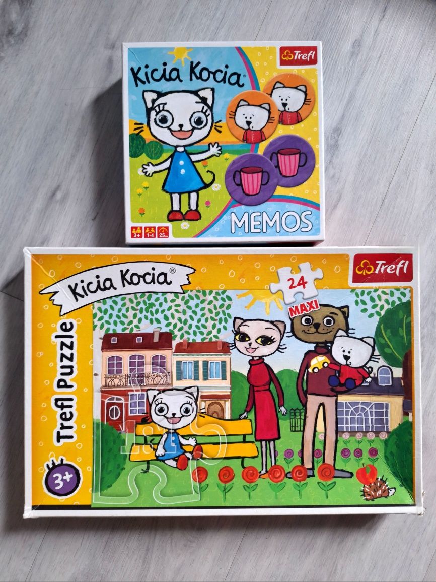 Zestaw Kicia Kocia puzzle + memory