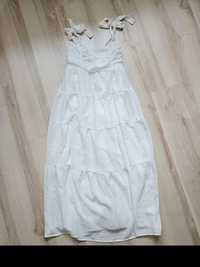 Długa biała sukienka sinsay XS