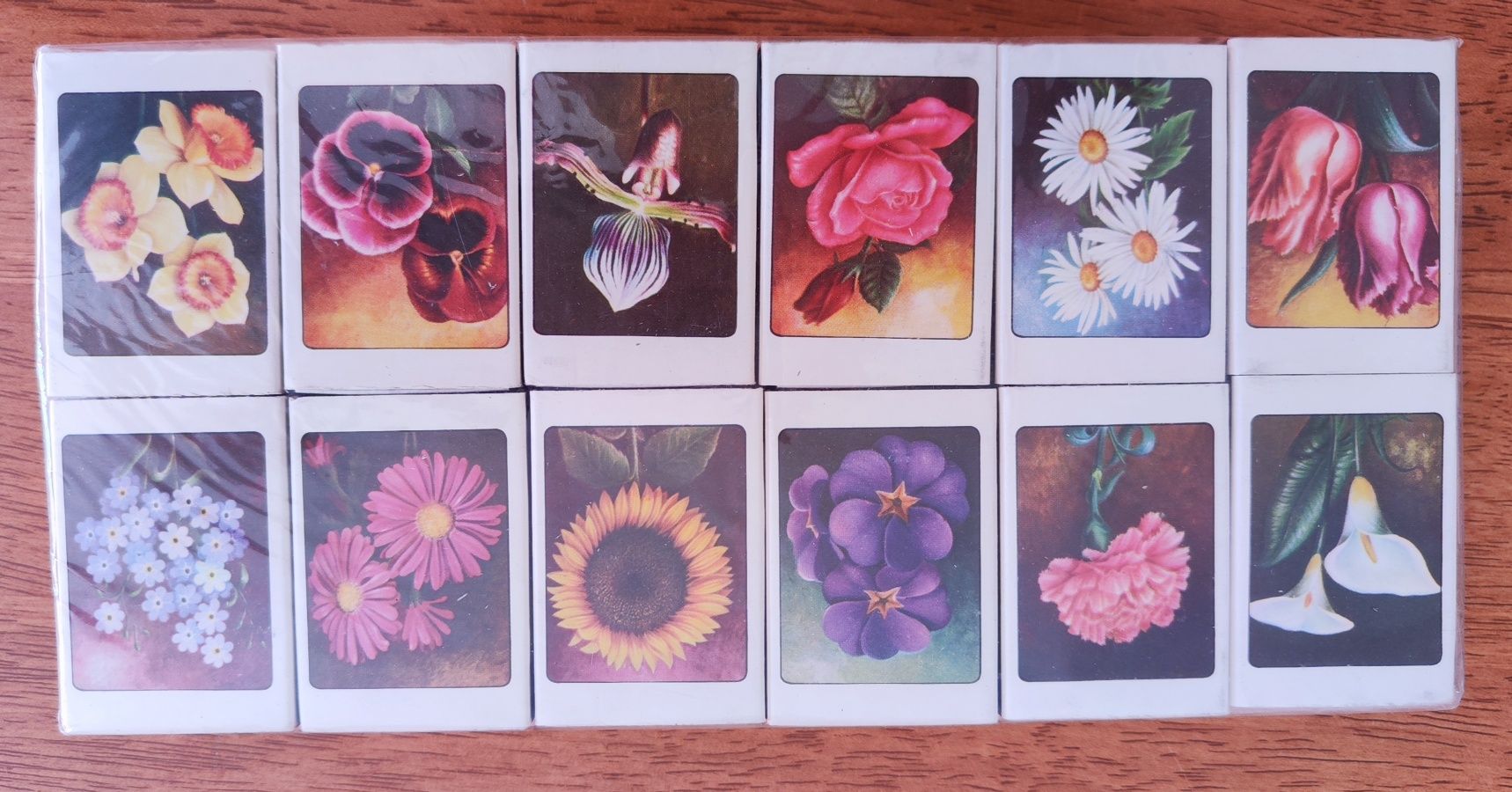 Coleção de caixas de fósforos flores