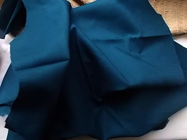 Ткань хлопок батист с выделкой красивого синего цвета 7 кусков