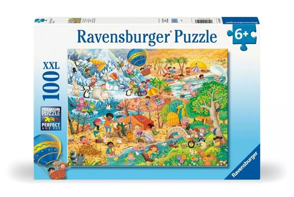 Puzzle dla dzieci 2D: 4 pory roku 100el. Ravensburger