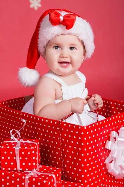 Дитяча шапка Санта Клауса червона з бантиком Від 0 до 12 років Україна