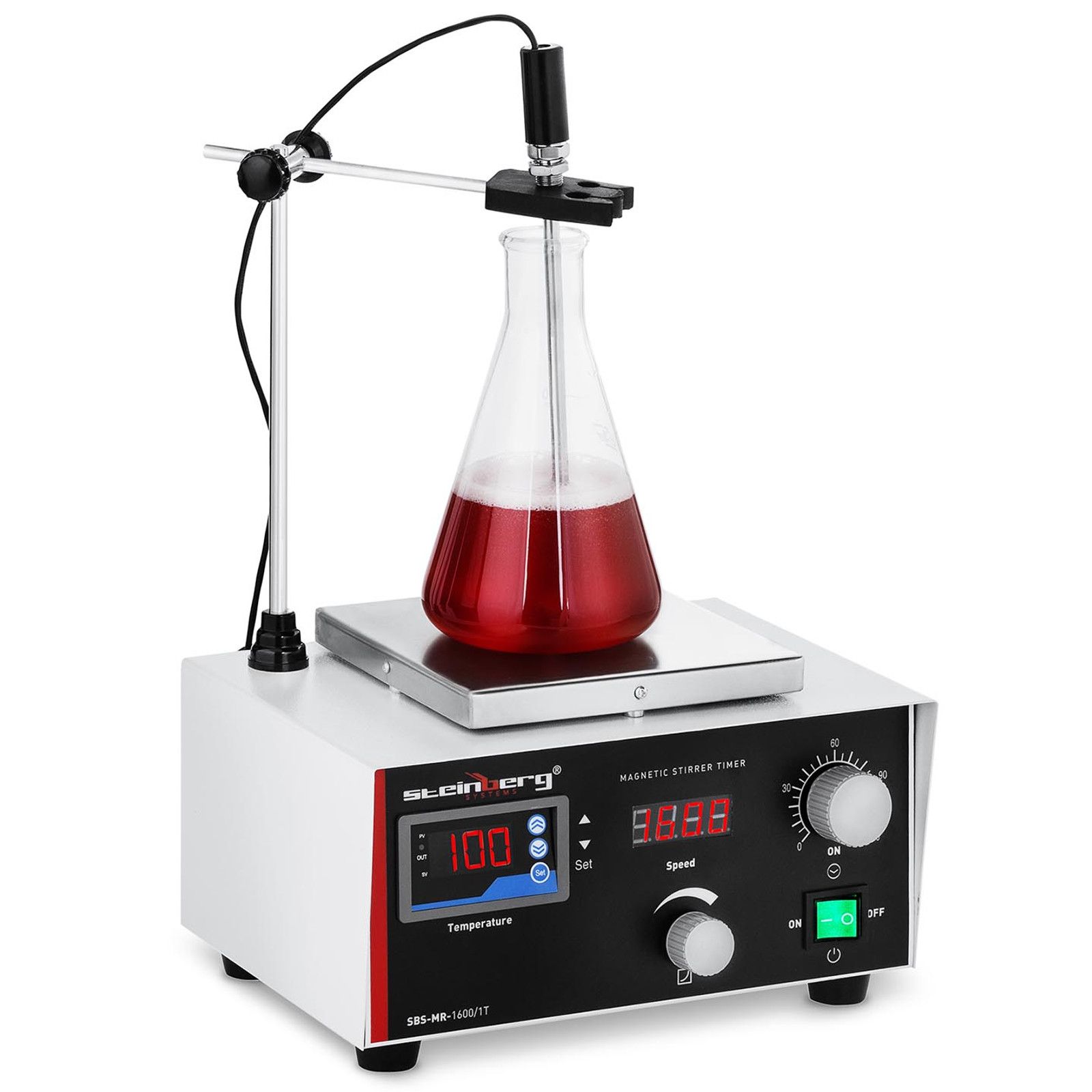 mieszadło magnetyczne laboratoryjne 100deg;c timer + mieszadełka