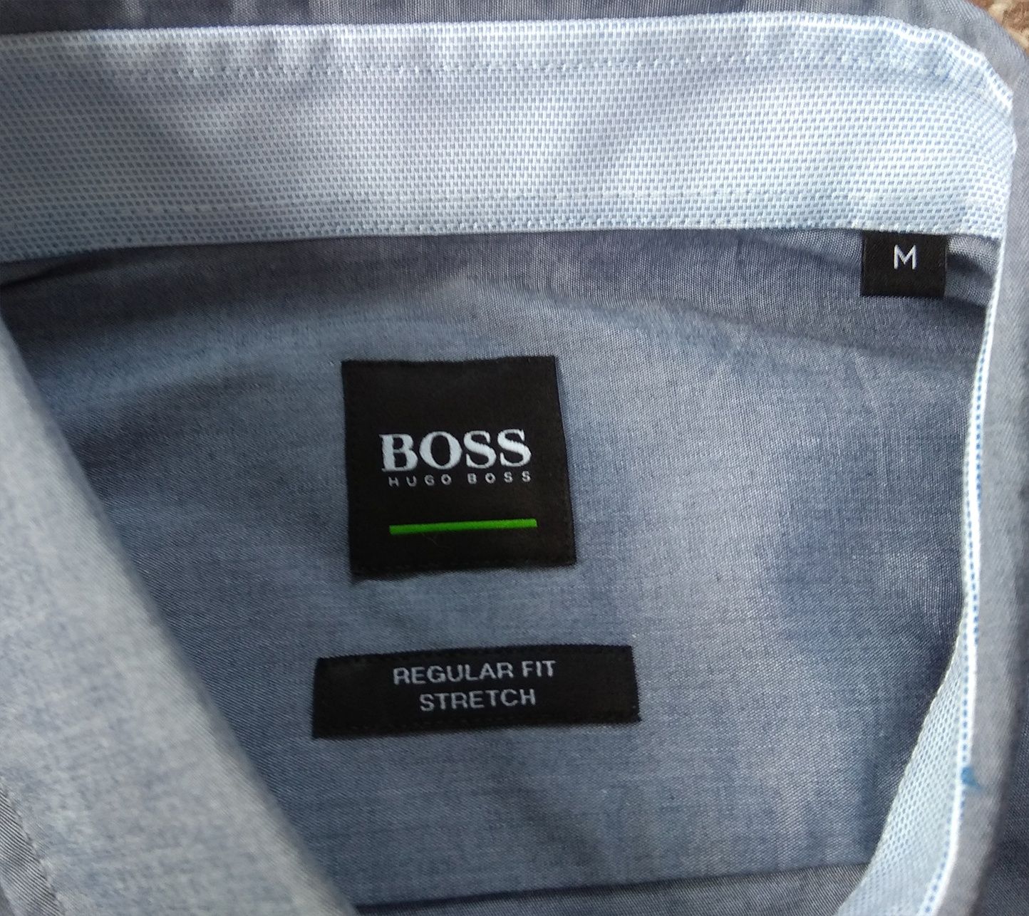 HUGO BOSS рубашка regular stretch оригинал M серая