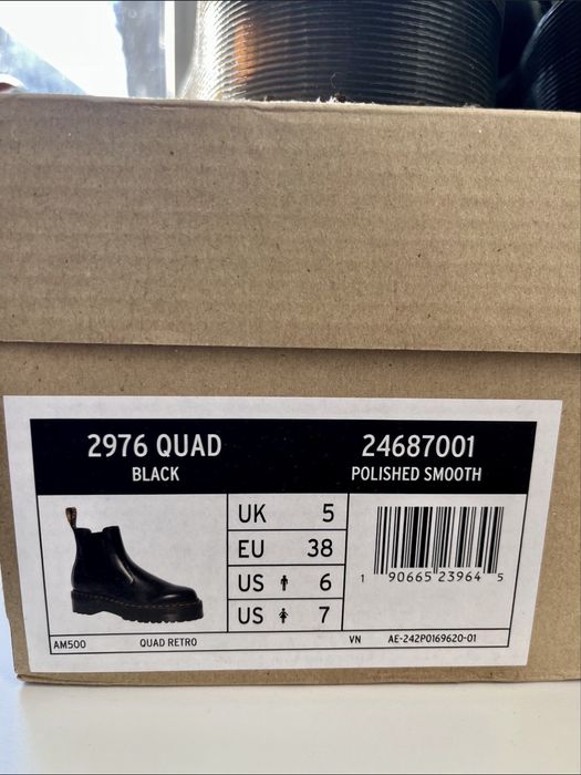 Dr. Martens 2976 Quad — Black Smooth (осінь-зима)