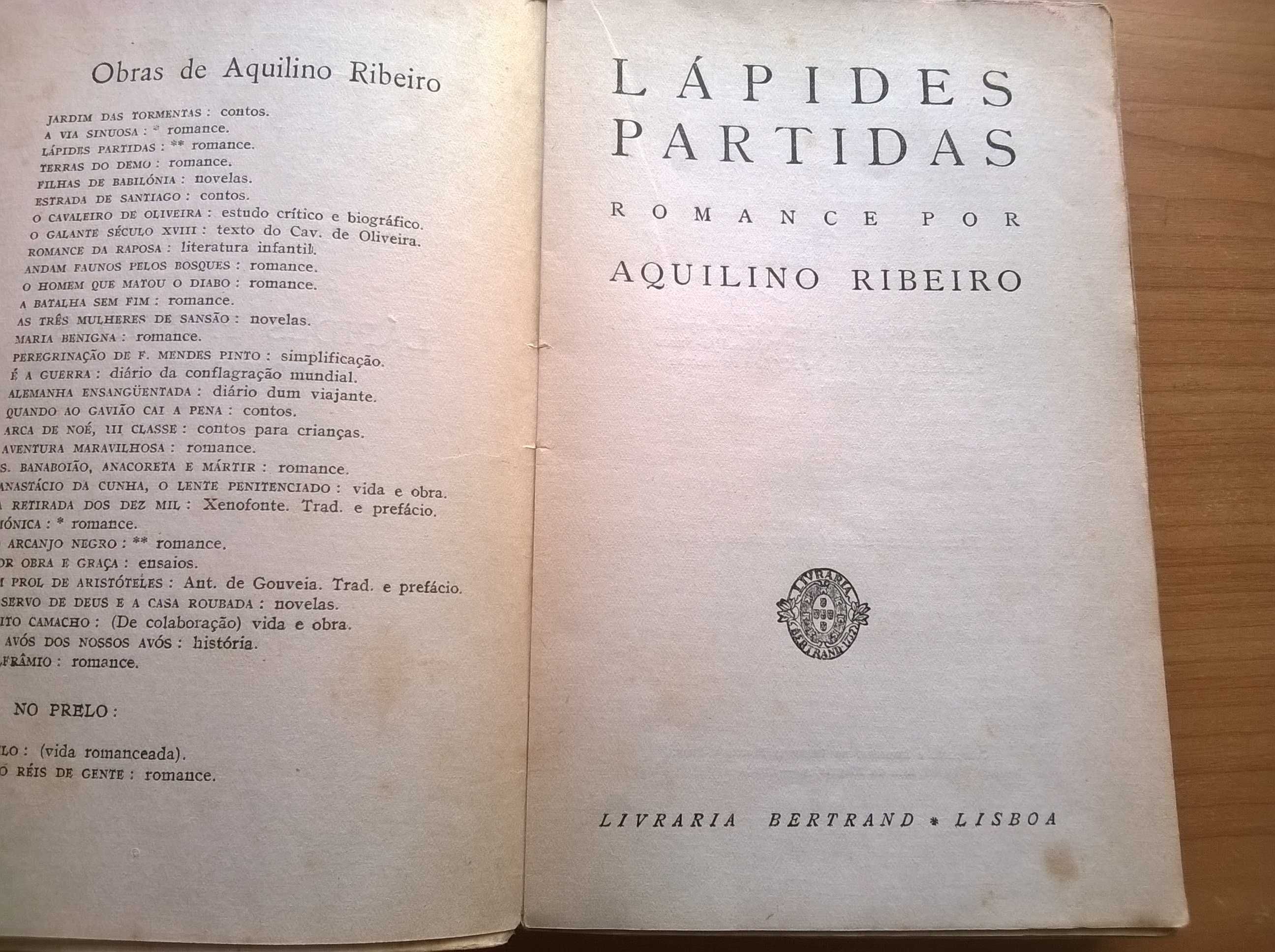 Lápides Partidas - Aquilino Ribeiro (portes grátis)